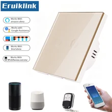 EU/UK Standard Wifi Wall Light Switch,TUYA APP Touch/WiFi RF433 Remote Controller Switch With Amazon Alexa Google for Smart Home sonoff eu smart wifi wall touch light switch 1 2 gang touch wifi rf433 app remote smart home controller work with alexa google