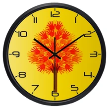 Reloj de pared de salón grande para niños de moda novedosa reloj elegante de cristal Vintage creativo de palmera
