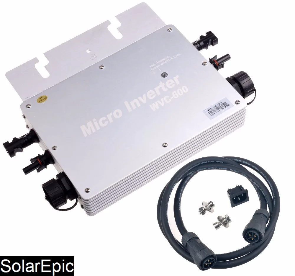 

MPPT 600W Waterproof Grid Tie Inverter DC22-50V to 110/220V Pure Sine Wave Inverter With MPPT Functions IP65