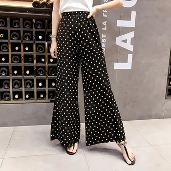 

2019 Newest Style New Fashion Brand Sexy Women Casual Floral Printed Sexy Ladies Wide Leg Pants Palazzo Pants Calca Feminina