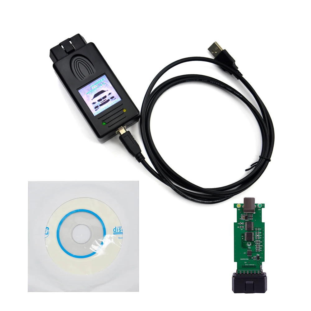 OBD2 Scanner OBD Code Reader System Diagnostic Tool For BMW SCANNER 1.4.0 Diagnostic Scanner OBD2 Code Reader For BMW 1.4 USB Diagnostic Interface Unlock Version A++ Chip