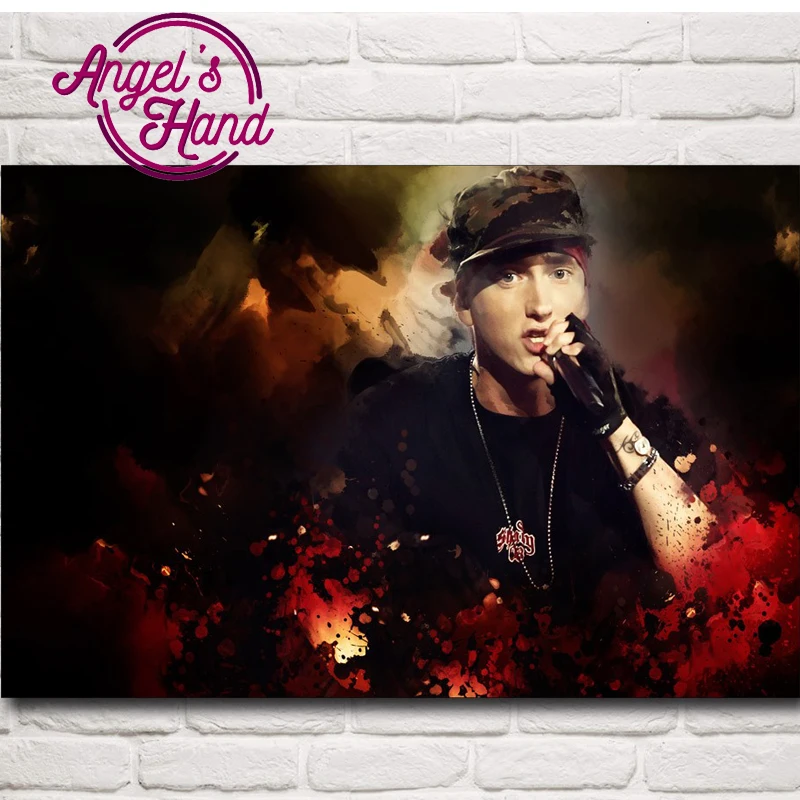 Diamond mosaic Super Rapper Music Star Eminem round full diamond embroidery cross stitch rhinestone 5d paintings Crafts | Дом и сад