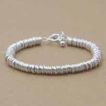 Женский браслет ручной работы из тайского серебра 925 пробы, хороший браслет, приносящий удачу, браслет из чистого серебра