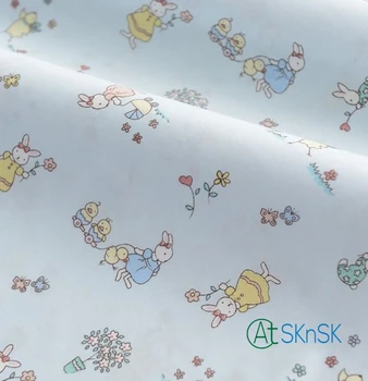 

Good fabric 2pcs/lot 50*160cm cotton fabrics DIY sewing for textile bedding cartoon printed cotton twill fabrics for patchwork