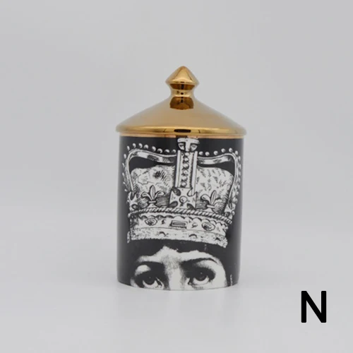 Подсвечник Fornasetti, ручная работа, кувшин для свечей, ретро, Lina, для хранения лица, керамический контейнер, украшение для дома, ювелирный ящик для хранения - Цвет: N