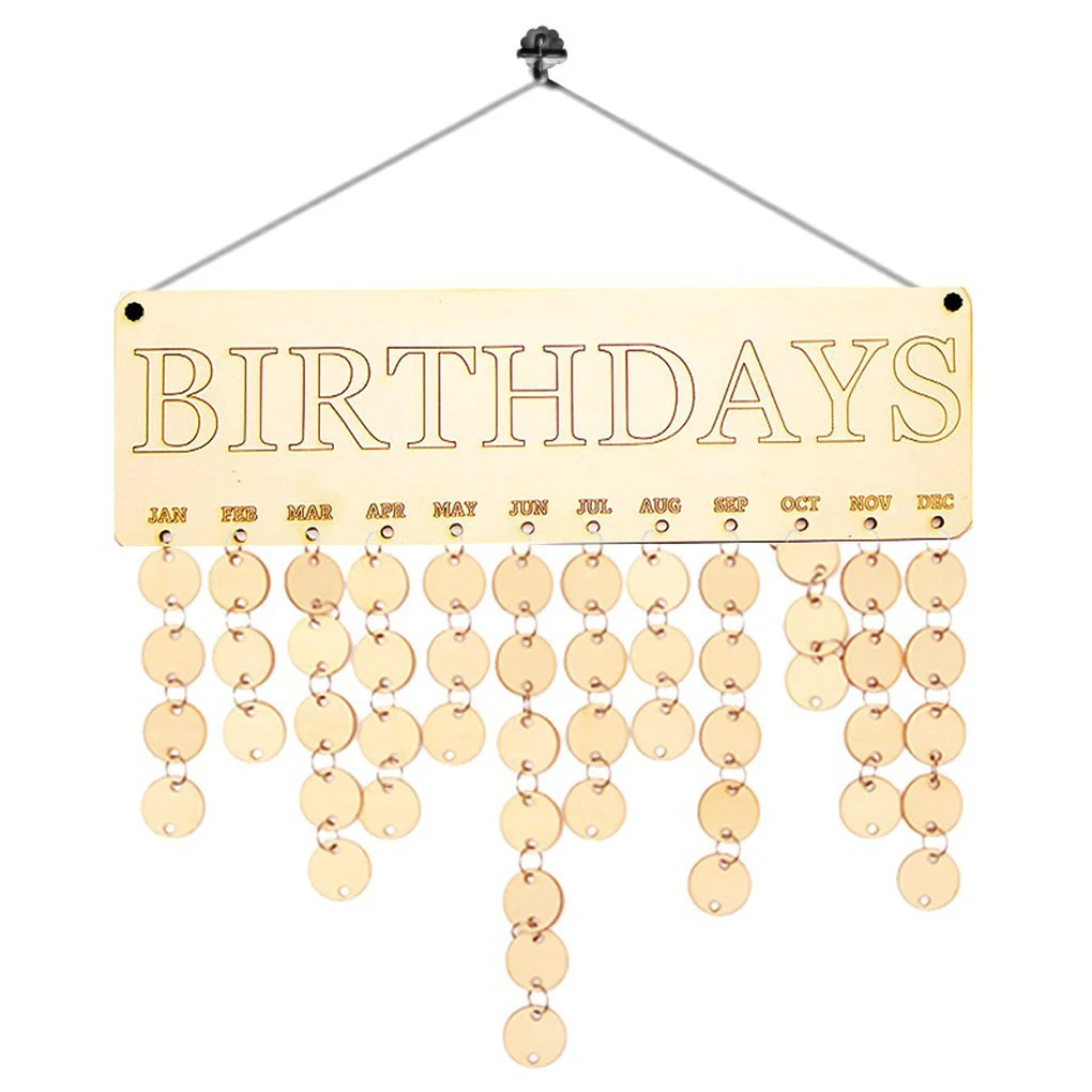 Tag Birthday Friends Annversary Hanging DIY Wooden Calendar Kalendar Reminder Board Plaque Sign House Decoration Tag Birthday Friends Annversary Hanging DIY Wooden Calendar Kalendar Reminder Board Plaque Sign House Decoration