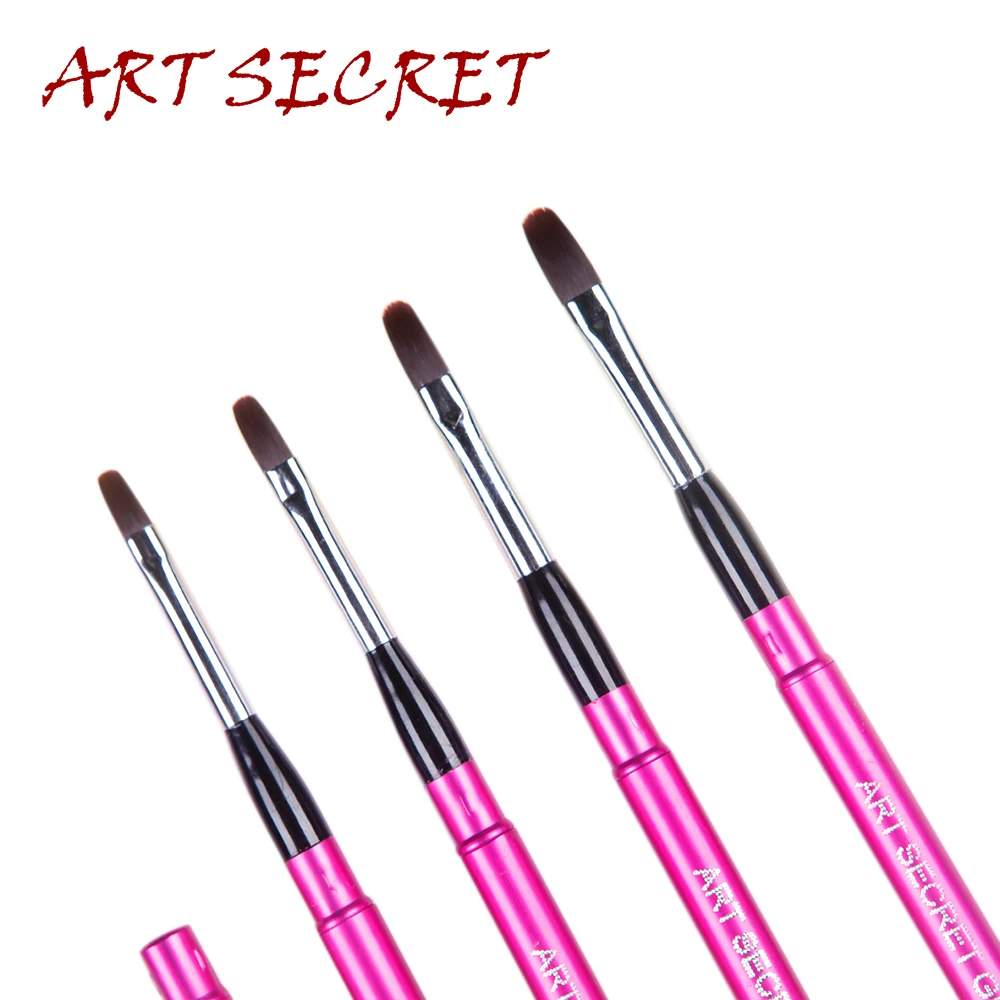 SBA513 Flat-Oval High Quality 1PC Nail Art Gel Polish Painting Drawing Brushes Flower Design Manicu