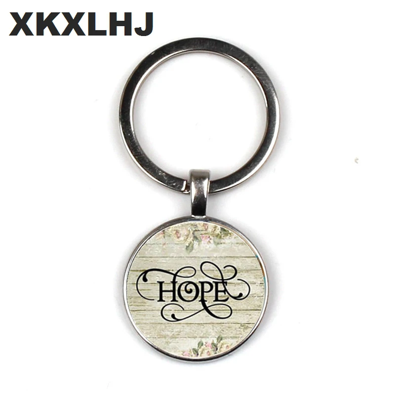 

2018/ Hot Sale HOPE Charm Keychain, Hopeful, Hope Pendant, Inspirational Gift, Survivor Charm