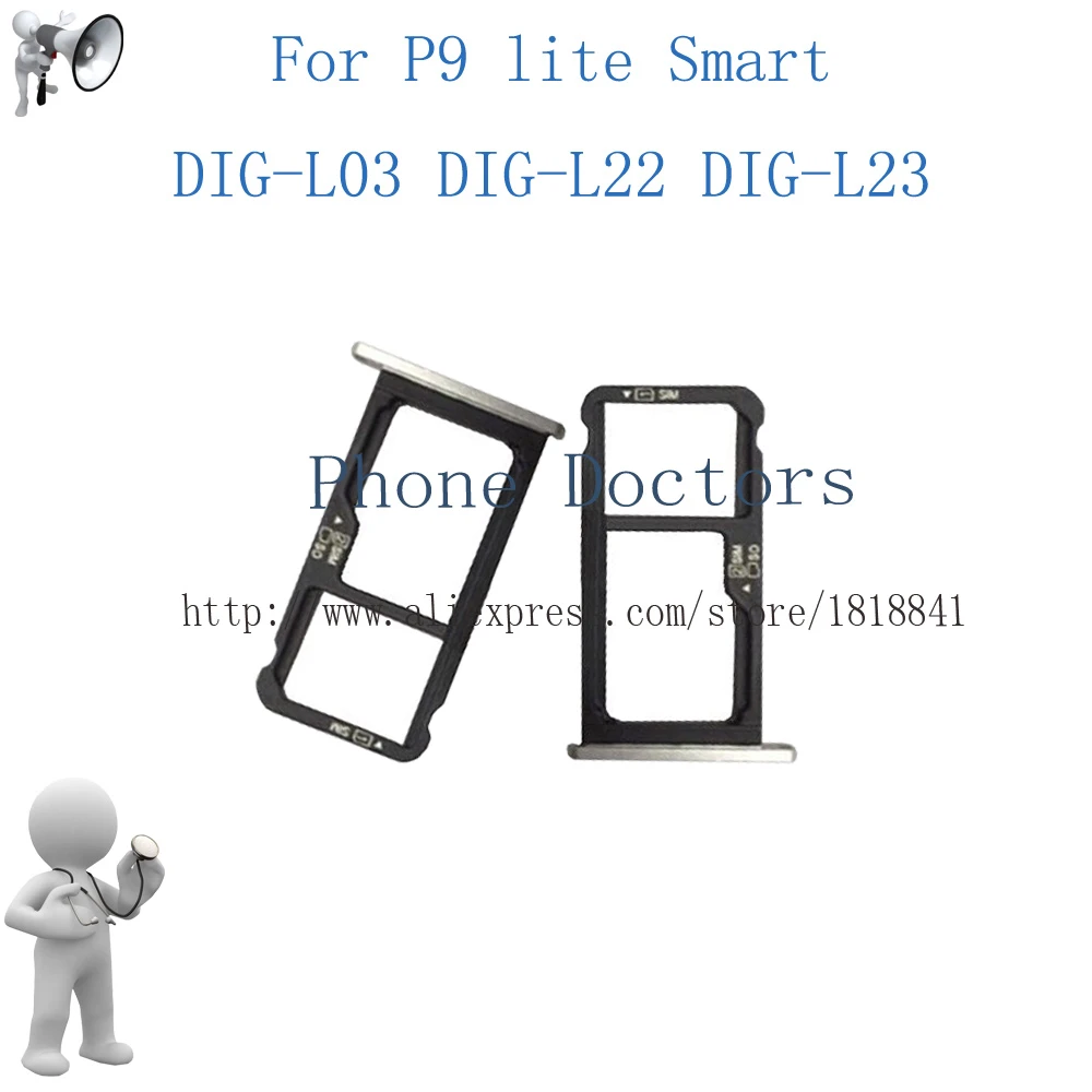 dief compleet Groenland For Huawei P9 Lite Smart Dig-l03 Dig-l22 Dig-l23 Sim Card Tray Micro Sd Card  Holder Slot Adapter Parts Sim Card Adapter - Sim Cards Adapters - AliExpress