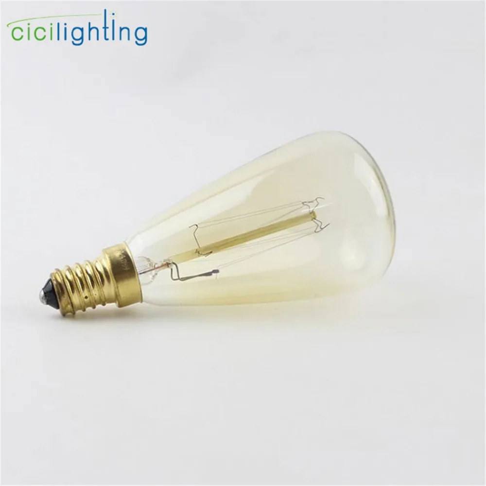 220V 40W E14 Эдисон лампы ST48 Винтаж Edison светильник накаливания Ретро лампа Lampoule
