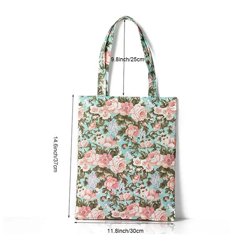 

Women Canvas Beach Bag Floral Printed Tote Waterproof Large Capacity Shoulder Bag MUG88