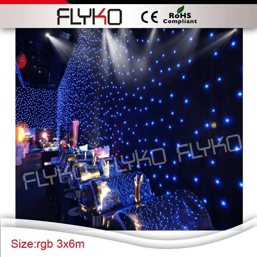 

guangzhou led skylighting star curtain for wedding backdrop led star curtain