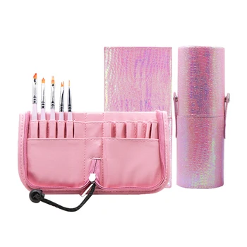 

PU Makeup Brush Storage Box Women Lipstick Pen Holder Beauty Cosmetic Organizer Home Bathroom Desktop Case Wholesale Accessories