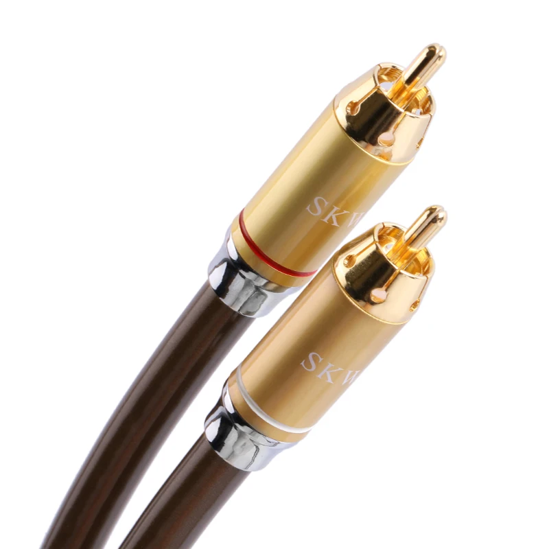 Skw sk-hf2001b rca audio cable amplifier subwoofer line hifi signal line audio line fever 