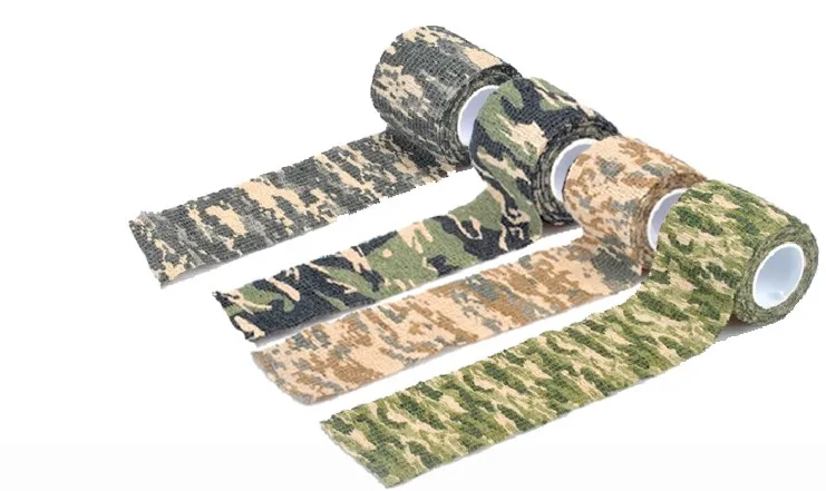 

10pcs/lot Army Elastic Bandage Hunting Camouflage Tape (4.5cm length) Military Tactical Self Adhesive Bandage