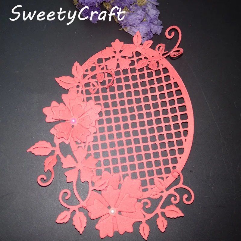 

Dies Scrapbooking Flower Lattice Oval Lace Metal Cutting Dies Craft New 2018 Stamps Die Cut Stencil Embossing Paper Card Making