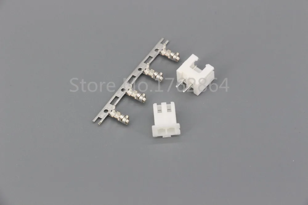

100Sets/Kit XH2.54-2P 2Pin Straight needle spacing 2.54mm connectors Male and Female Plug + terminals