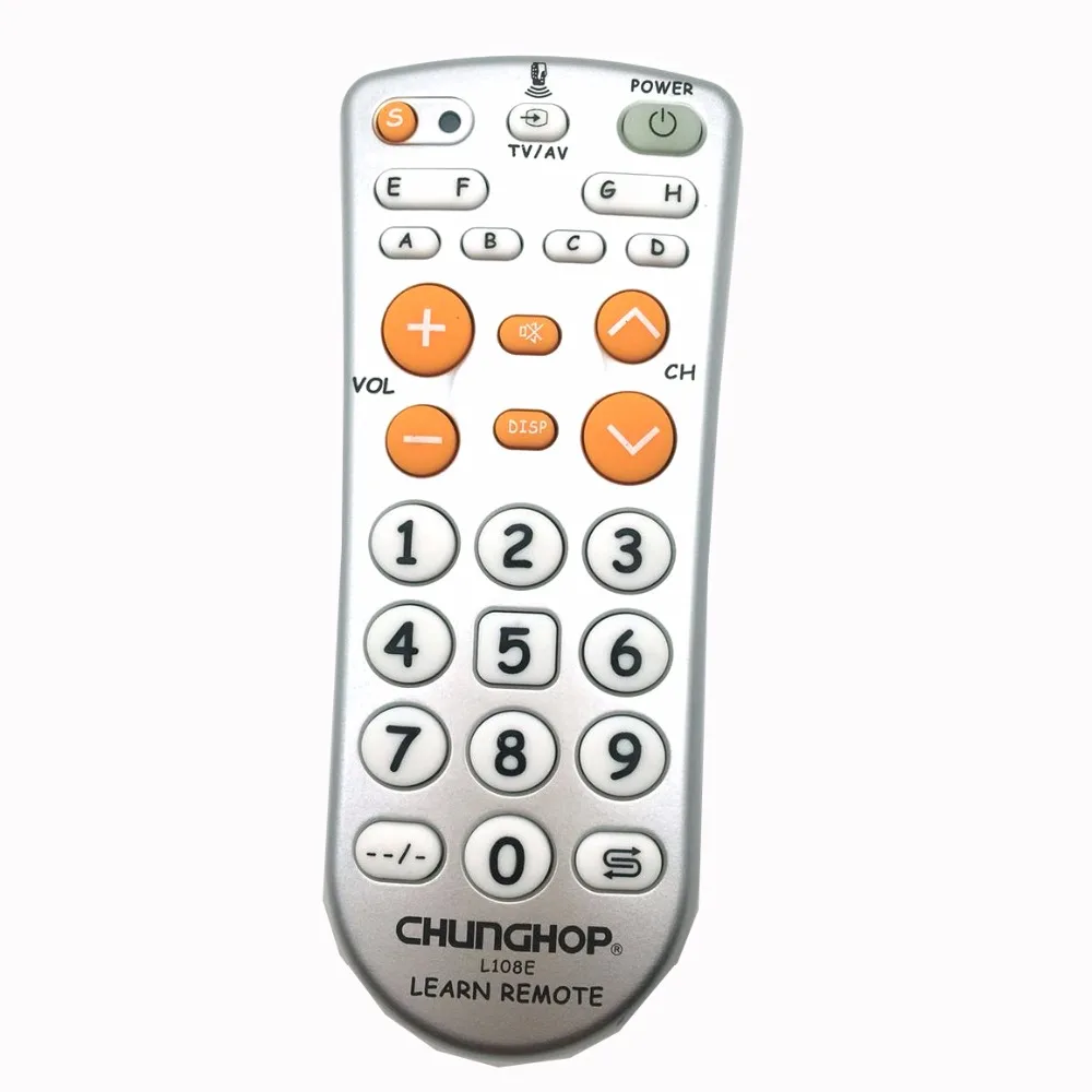 

Combinational Universal learning Remote Control controller Chunghop L108E For TV/SAT/DVD/CBL/DVB-T/AUX big button