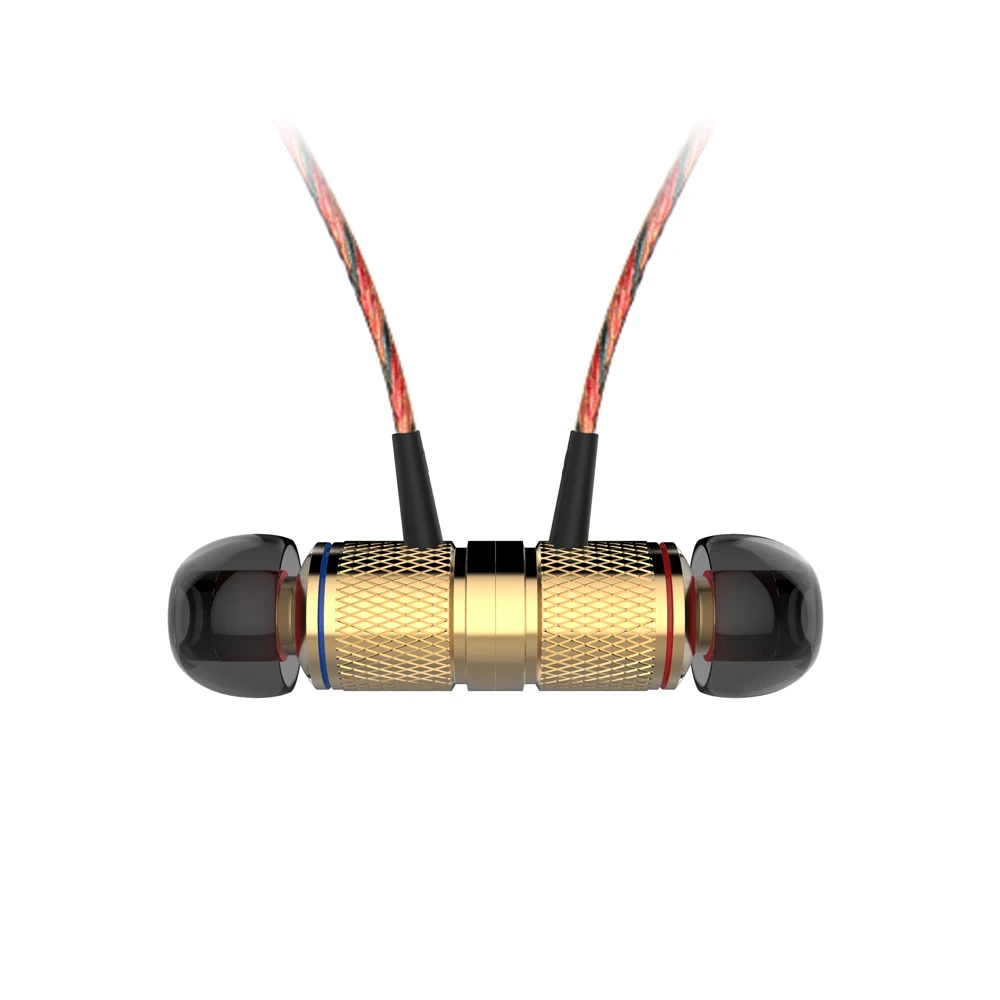 Наушники PLEXTONE X53M с магнитным механизмом, наушники с проводным управлением, металлические наушники для движения с разъемом пшеницы 3,5 мм, золотисто-серые, черные - Цвет: gold