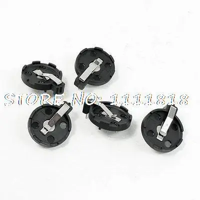 

5 шт. 2 шпильки черная круглая форма LIR2032 2025 2016 Кнопка держатель батареи