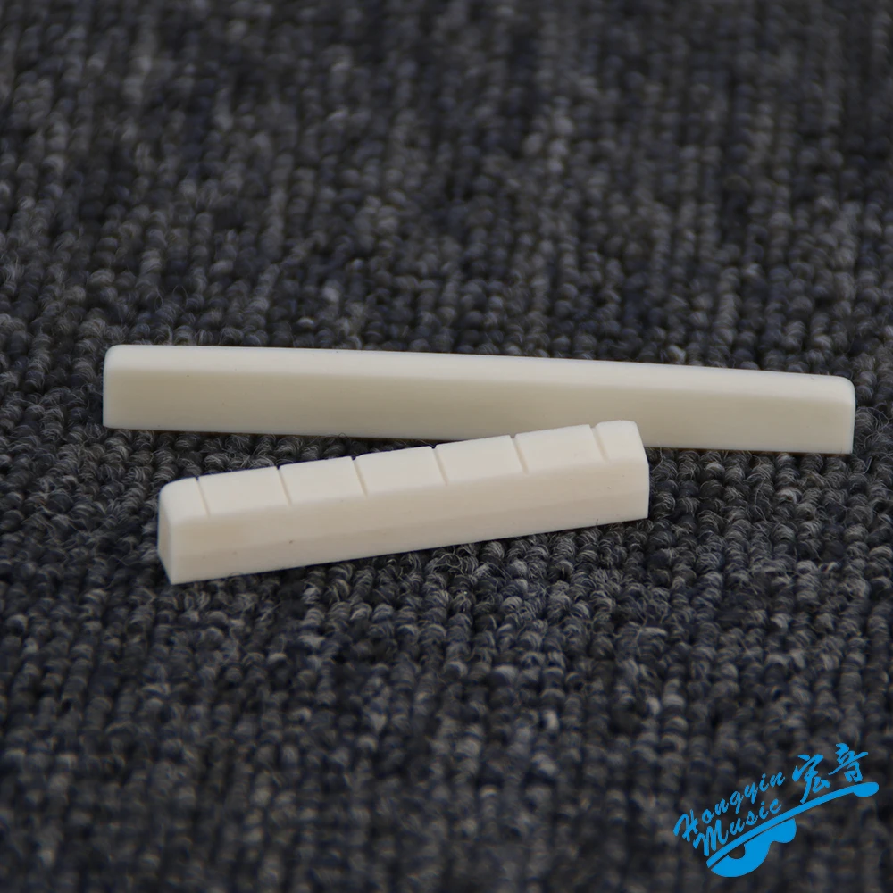 Buy 1 Set Real Bone Bridge Pins Nut Saddle For