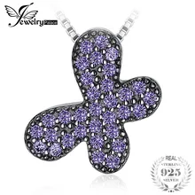 JewelryPalace стерлингового серебра 925 Бабочка проложить 0.5ct фуксия