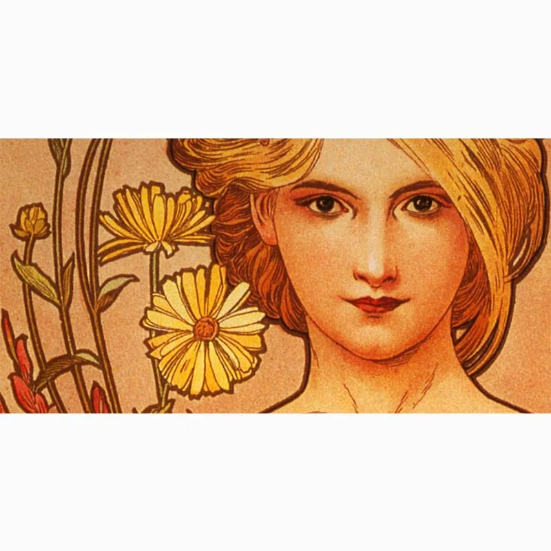 Большое бамбуковое волокно ткань Alphonse Mucha рабочее пляжное полотенце для занятий