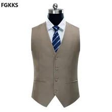 2016 neue Ankunft Casual Qualitätsmarke männer Weste Mode Dünne Fit herren Einfarbigen Anzug in 4 farben aus dem fall