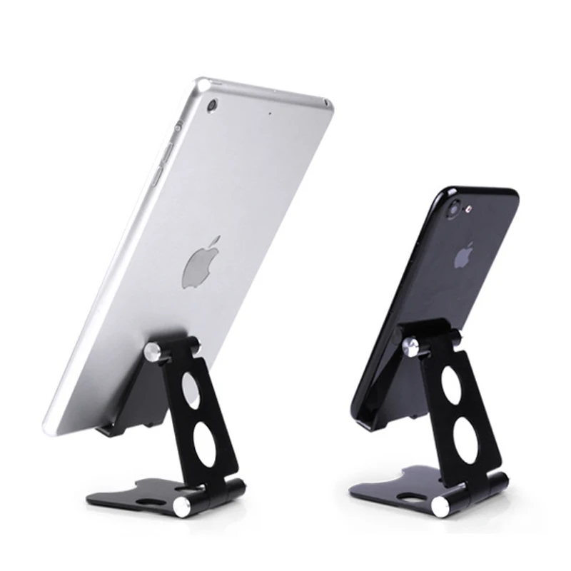 

Dual Foldable Portable Multi-Angle Adjustable Aluminum Tablet Stand Metal Bracket Holder Dock For iPad mini 2/3/4 Air 2 Pro 9.7