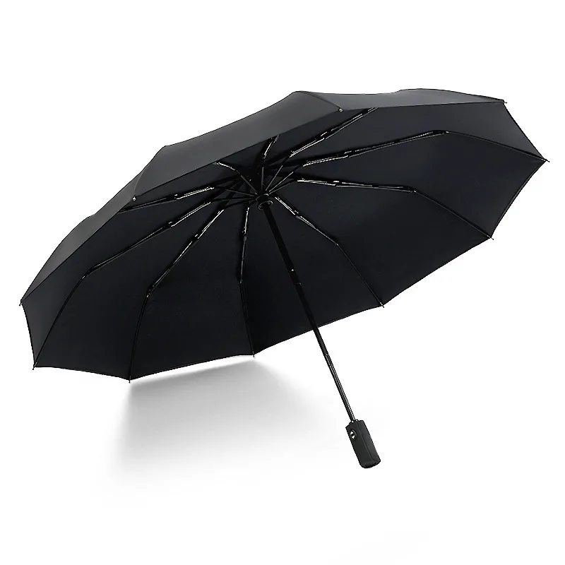 Полностью автоматический зонт 10 двухслойный зонтик, водонепроницаемое покрытие, увеличенная поверхность зонта сильный зонтик - Цвет: 3