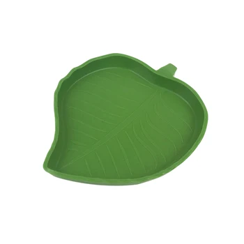 

1PC Leaf Shaped Food Water Bowls For Reptiles Snakes Spiders Lizards Water Drinking Foods Feeder Small Pet Feeding Supplies