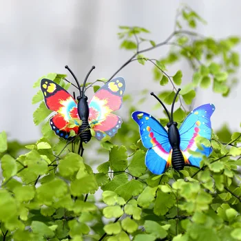 

10PCS Butterfly Miniatures Fairy Garden Mini Gnomes Moss Terrariums Figurines for Garden Decoration Simulation Animals Model