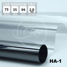 Тонировка, Тонировочная пленка 1.52*30 м vlt75% ir35% УФ отказ 99% окна автомобиля Оттенок Плёнки roll высокое качество УФ отказ Солнечный Плёнки