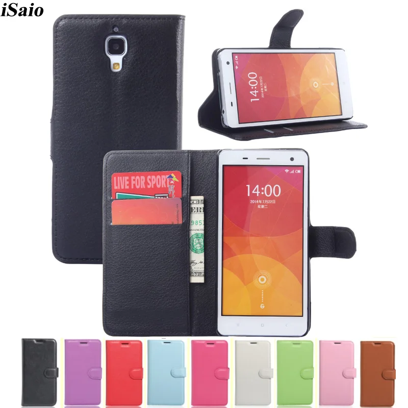 Для Xiaomi mi 4 Чехол-Кошелек Xio Xia Кожаный флип-чехол для M4 СТЕНД слот sim-карты Fundas Capas 5