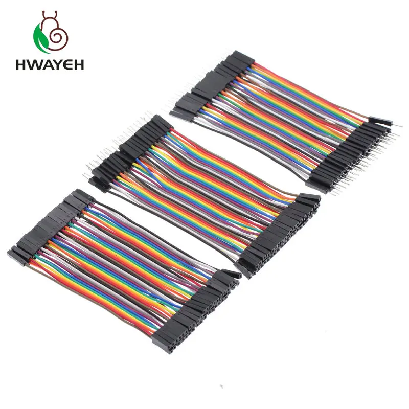 

Dupont line 120pcs 10CM 2.54MM male to male + male to female and female to female jumper wire Dupont cable for arduino