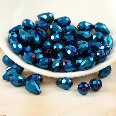 

3*5mm Blue Color Crystal Beads Teardrop Shape Faceted Jewelry Bangle Earring Necklace Spacer Bracelet Sewing Accessories Craft