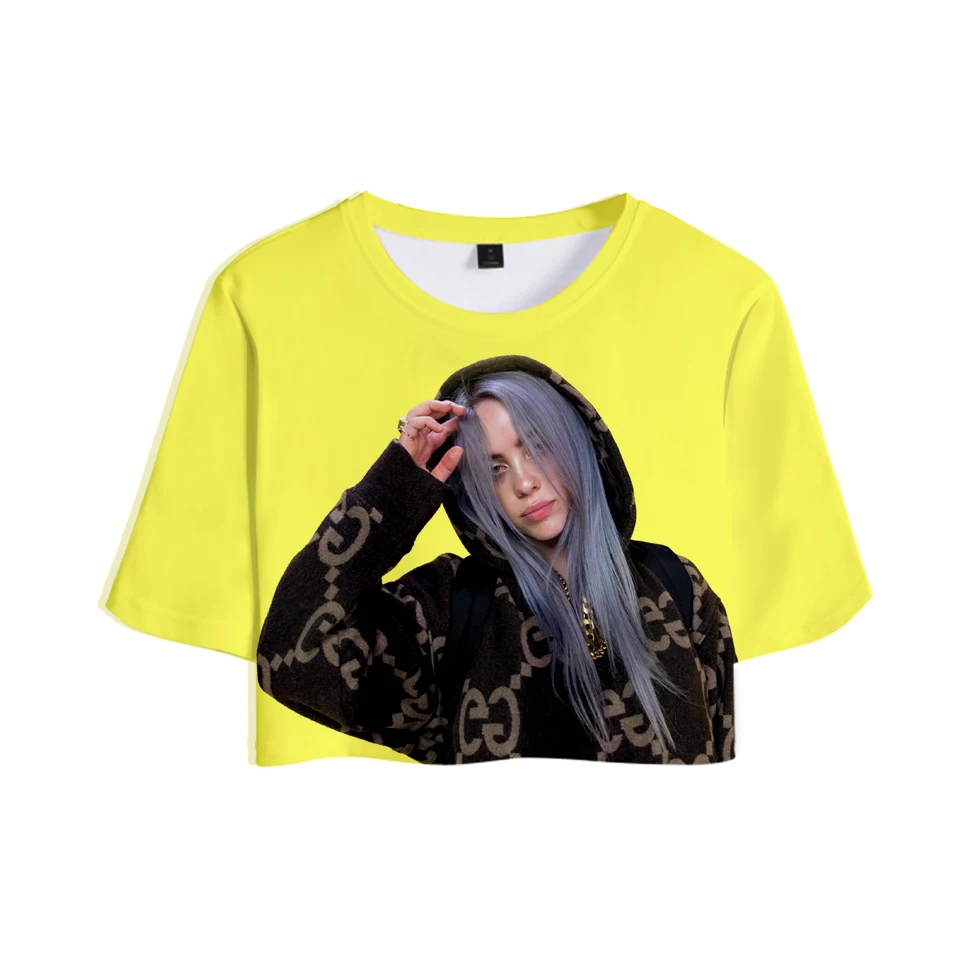 FADUN tommet футболка 3D Billie Eilish летние модные топы Женская Повседневная одежда Harajuku Лидер продаж топы с принтом размера плюс XXL