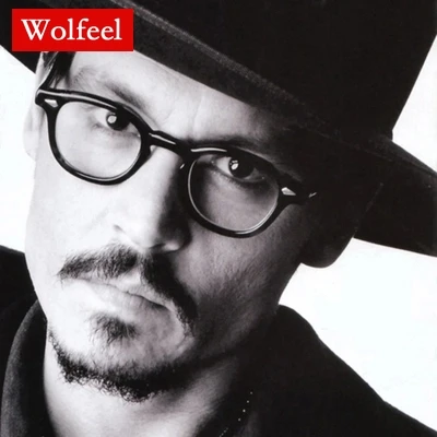 

2019 Johnny Depp Style Glasses Men Retro Vintage Prescription Glasses Women Optical Spectacle Frame Clear Lens Glases Optik