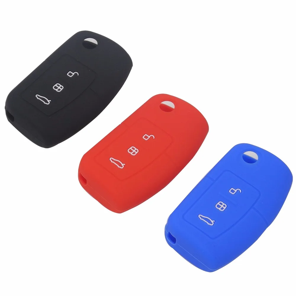 

New Remote 3 Buttons Flip Folding Modified Car-Styling Key Fob Cover Case For Ford Focus Fiesta C Max Ka