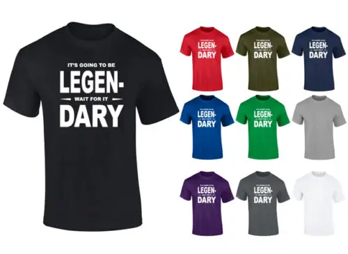 Mens Legendary Legen Wait For It Dary How I Met Your Mother T-shirt S-XXL | Мужская одежда