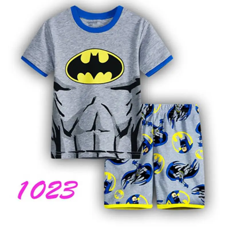 

New Girl Pajamas Kids Summer Clothing Children Pijamas Cartoon batman T-shirts+Shorts Boys Girl's Sleepwear Kids Pajamas Sets