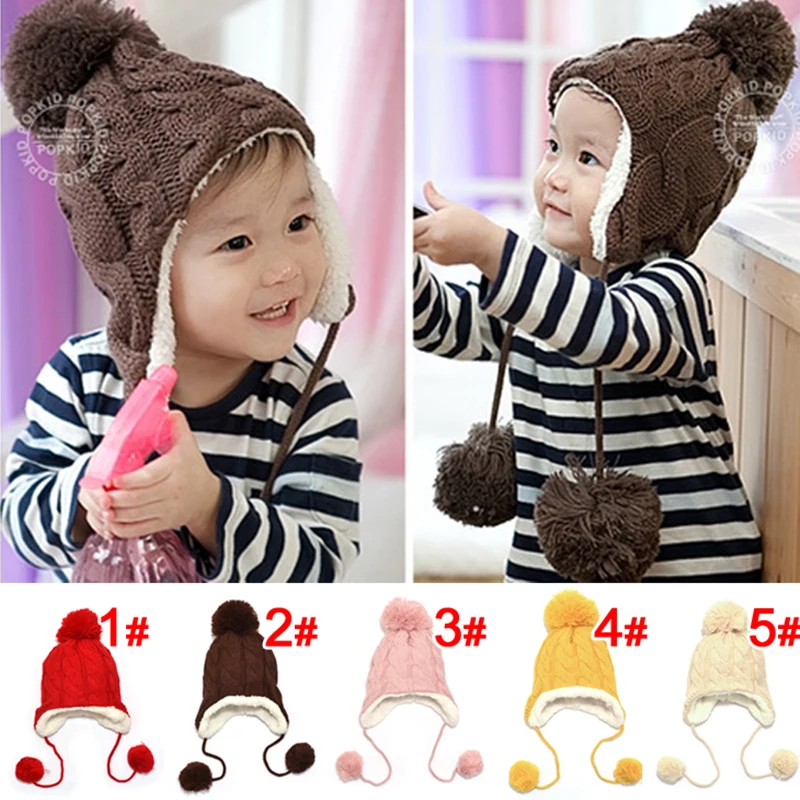 Warm Baby Hat Winter Caps For Baby Boys Girls Children Winter Child