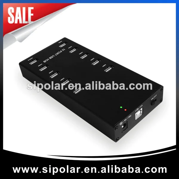 Sipolar 10 port charge multiple usb 2.0 hub devices for cellphone