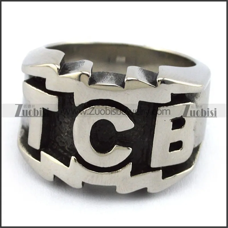 316L Stainless Steel TCB Ring Biker Jewelry New Arrival Punk Letter