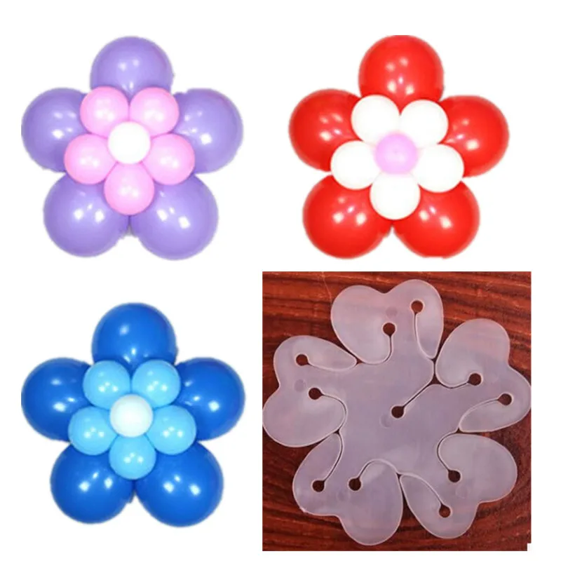 

10pcs/lot 10 hole make flower Seal Clip Multi Balloon Sticks Ballon Accessories Plum Flower Clip Practical Balloon Sealing Clamp