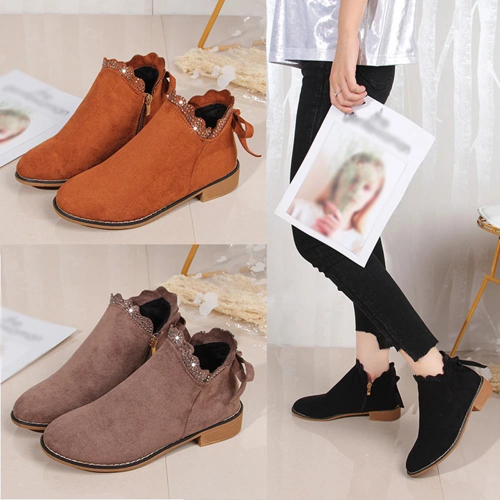 flat round toe boots