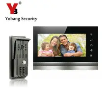 YobangSecurity 7 Inch Color Touch Button Video Door Phone Doorbell Intercom Entry System Kit With Metal Case 1 Camera 1 Monitor