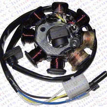 8 катушки Статор для GY6 49cc 50cc мопед скутер SUNL Roketa Vespa Jonway Znen Jmstar