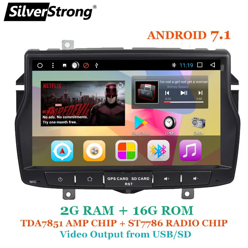 

SilverStrong 8inch 1Din Android Radio Car DVD For LADA Vesta Russian language Navitel Android OS with Video Output Ability
