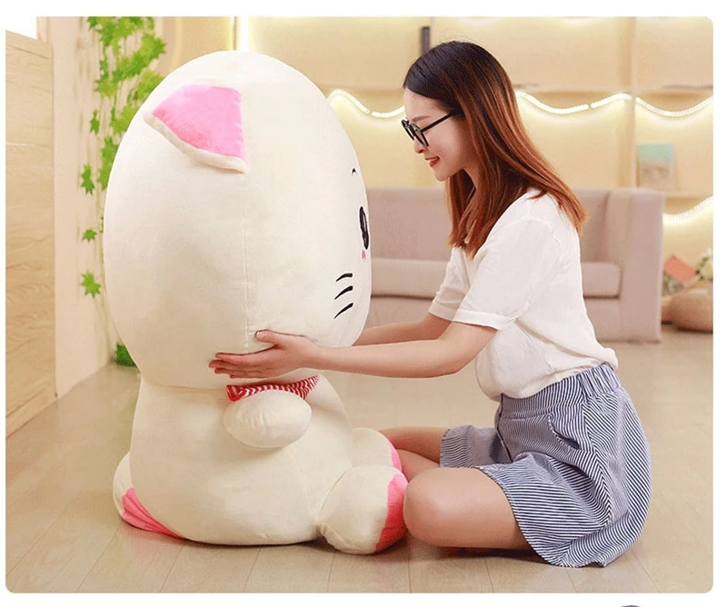 Dorimytrader Kawaii Cartoon Cartoon Plush Toy Giant Cute Anime Fat Kitten Doll for Girl Friend Deco 70cm DY50516 (5)